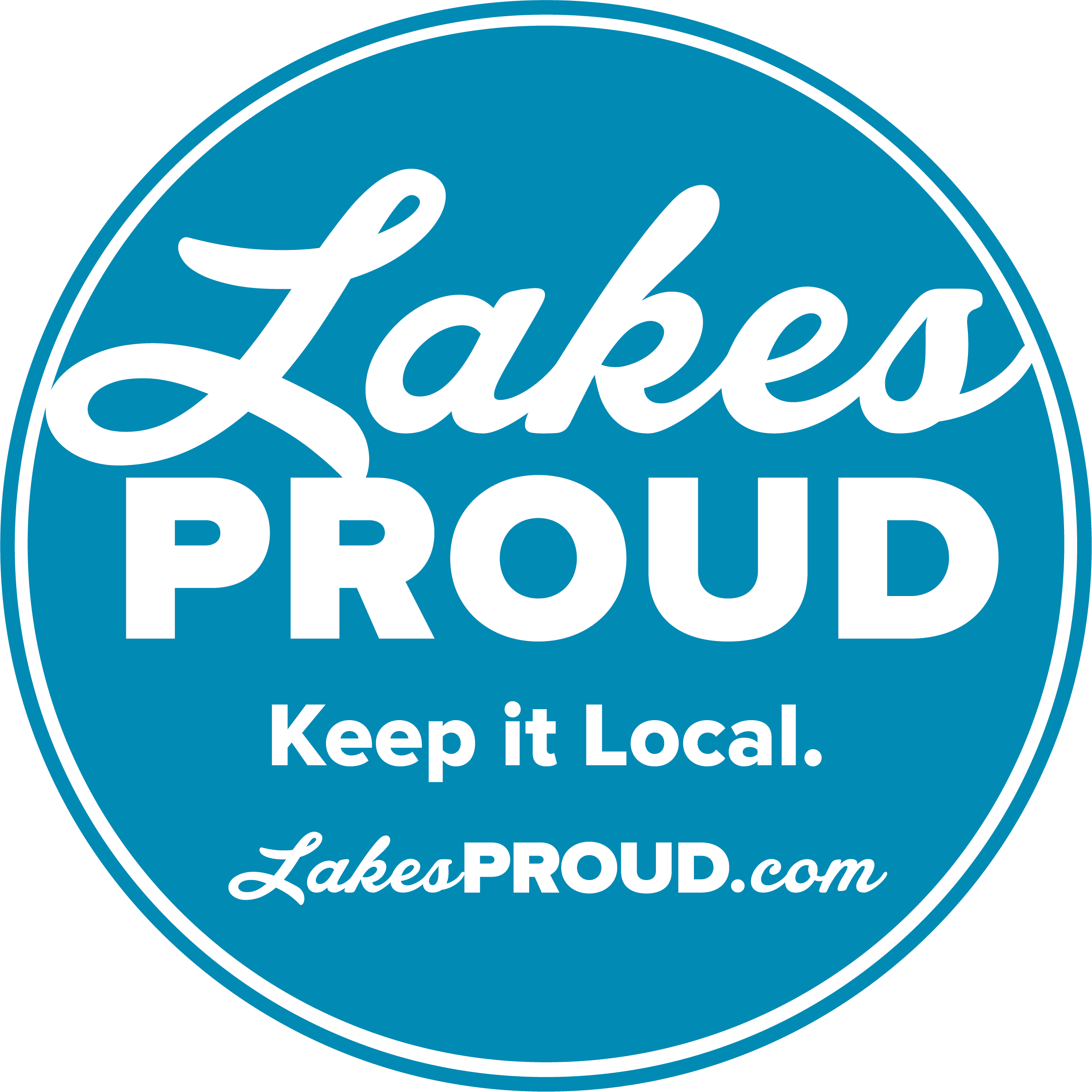 Lakes Proud Blue Circle Logo